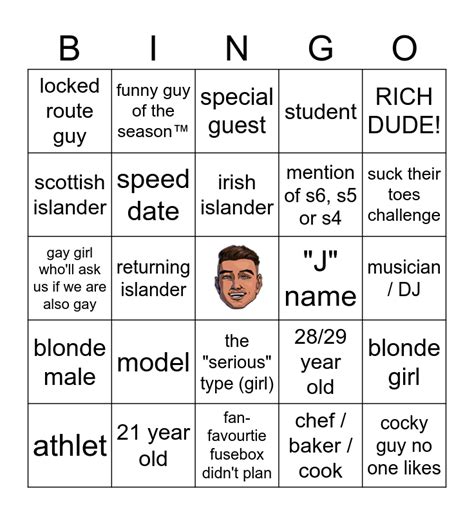 season 7 bingo Card