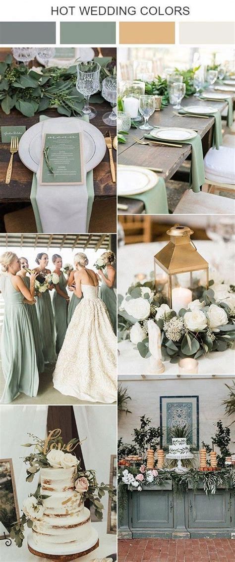 sage green wedding color ideas for 2019 trends #weddingdecorations # ...