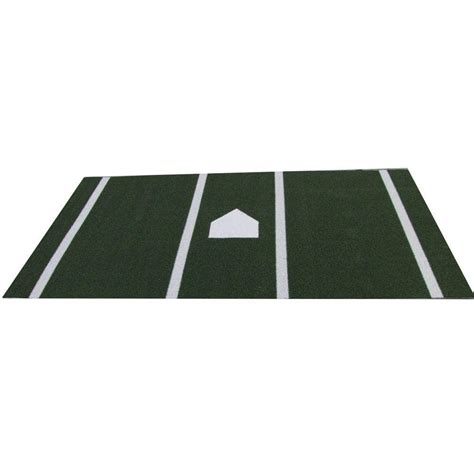 Turf Evolutions 6 ft. x 12 ft. TruGrass Batting Baseball/Softball Carpet Stance Hitting ...