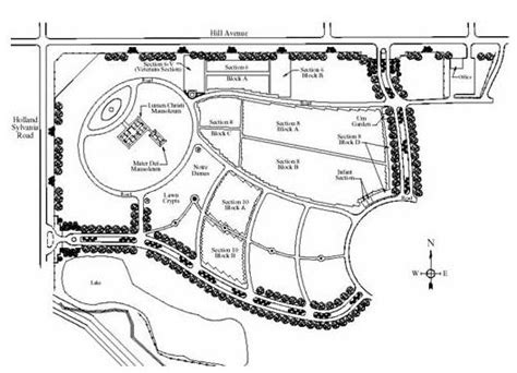 Resurrection Cemetery Map