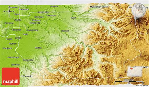 Physical 3D Map of Clackamas County