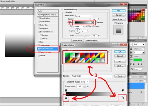 adobe photoshop - When I try to add a gradient to my text it will only do so in black and white ...