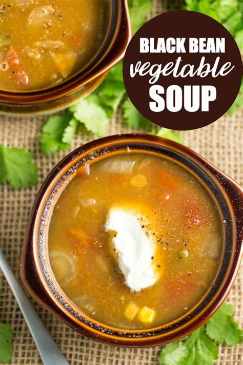 Black Bean Vegetable Soup Recipe - Simply Stacie