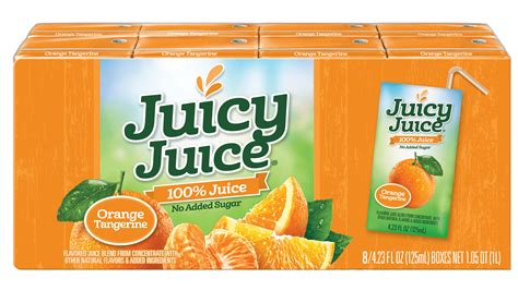 Juicy Juice Orange Tangerine Juice Single Serve Fun Box, 33.84 Fluid Ounce -- 5 per case ...