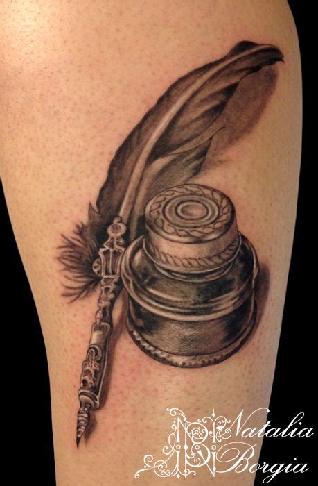 Quill and ink tattoo by nataliaborgia on DeviantArt | Quill tattoo, Pen tattoo, Feather tattoos