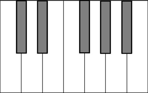 Blank Piano Keyboard Diagram Clip Art at Clker.com - vector clip art online, royalty free ...