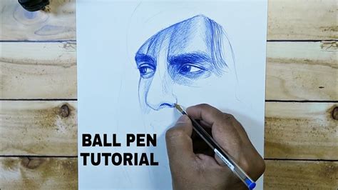 How to draw using ball pen- tutorial for beginners - YouTube