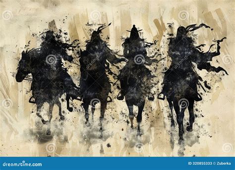 Four Horsemen Of Apocalypse Illustration Royalty-Free Stock Photography ...