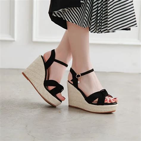 Big Size 9 10 11 12 wedges shoes for women sandals women shoeswoman ladies summer Butterfly ...