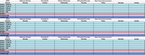 Social Media Content Planner Template Best Of 25 Of Monthly Battle Rhythm Template Excel