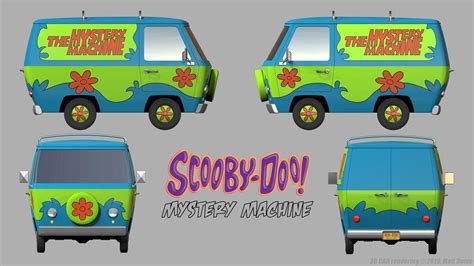 the mystery machine van from scooby doo is shown in three different angles and has flowers on it