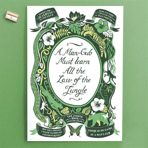 Jungle Book, Famous Quotes Print – Lucy Loves This