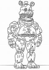 Free Printable Five Nights At Freddys FNAF Coloring Pages sketch template