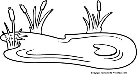 Duck Pond Black And White Clipart - Clipart Kid | Pond drawing, Coloring pages, Lily pads