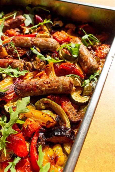 Easy Sausage Tray Bake with Vegetables (+video!) – Beat The Budget