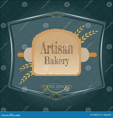 Artisan Bakery Vecto Logo With Editable Text On Gradient Background ...