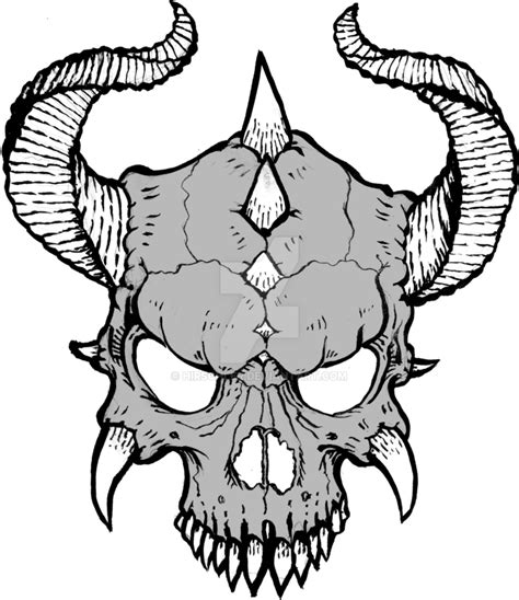 Demon Head Drawing | Free download on ClipArtMag