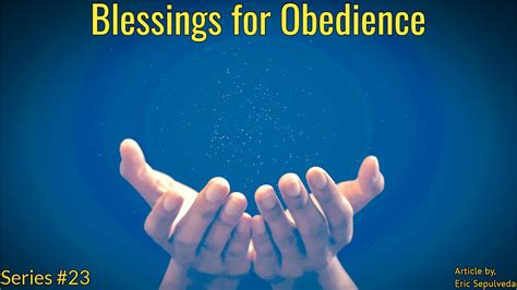 Blessings for Obedience - Prophetic Ministries