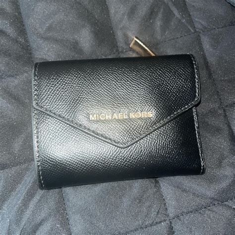 Michael Kors small black wallet #michaelkors... - Depop