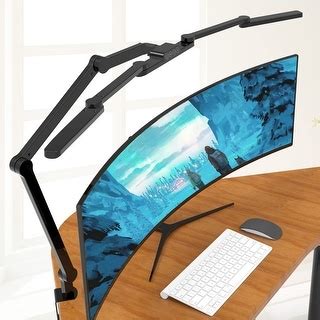 LED Desk Lamp with Clamp, 41.5" Clamp on Architect Desk Lamp for Home Office, 24W Bright Tall ...