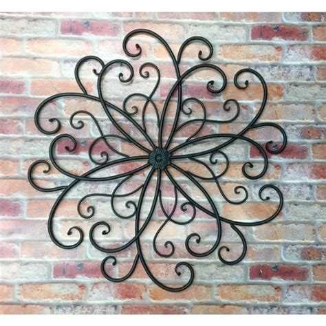 Wall scroll/metal Wall hanging/bohemian decor/faux Wrought iron/metal Wall decor/garden decor ...