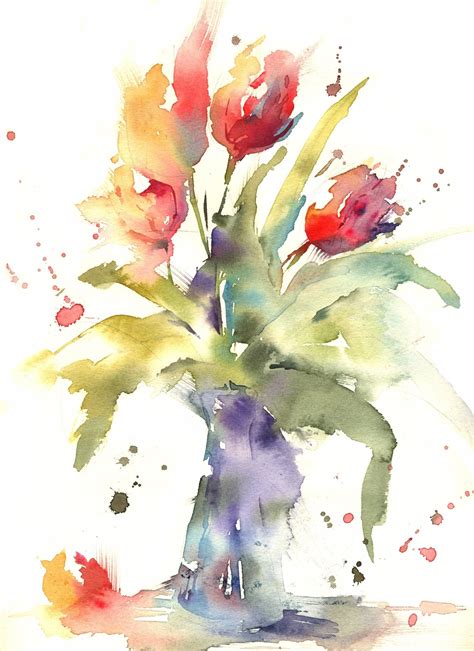 Image result for loose watercolour flower paintings | Loose watercolor flowers, Watercolor ...