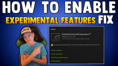 HOW TO ENABLE EXPERIMENTAL FEATURES In GeForce Experience (Fix ...