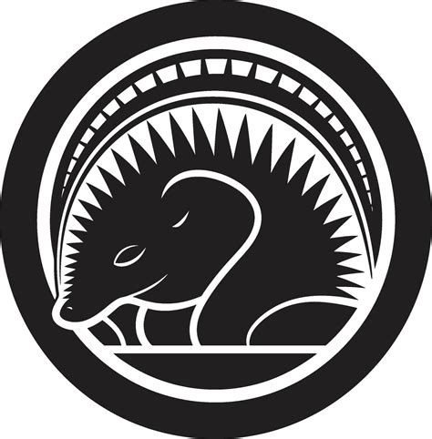 Elegant Armadillo Emblem Black Vector Logo Excellence Armadillo Icon in Vector Bold and ...