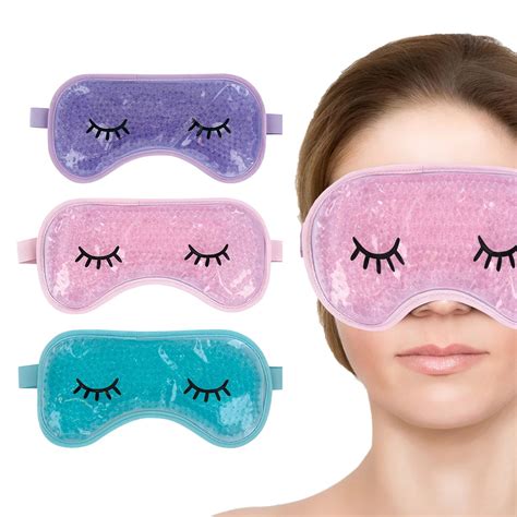 Cooling Gel Eye Mask for Puffy Eyes (3-Colors) - Lavender | Gel face mask, Hot cold eye mask ...