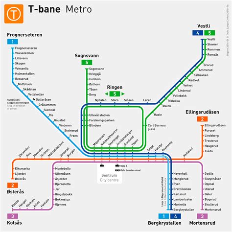 Oslo Metro: How To Use Oslo's T-Bane | Metro map, Metro route map, Transit map