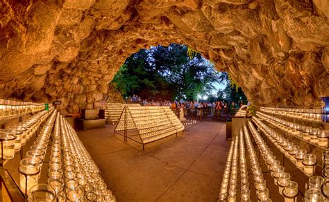 HDR Panoramic of the Grotto | Notre Dame Photography