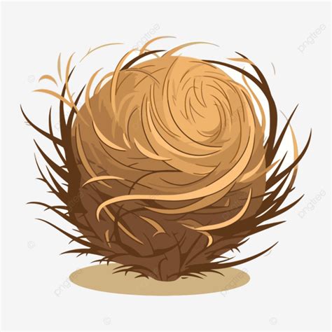 Tumbleweed Clipart Embroidered Coconut Ball On White Background Vector Illustration Cartoon ...