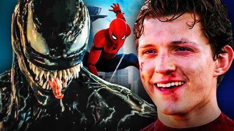 Spider-Man Star Tom Holland Reacts to Venom 2 Rumors on Opening Night