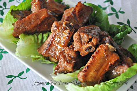 Japanese Style Braised Pork Ribs ~ Lite Home Bake