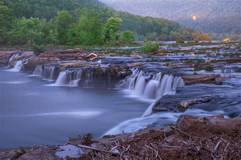 Dawn at Sandstone Falls Photograph by Mary Almond - Fine Art America