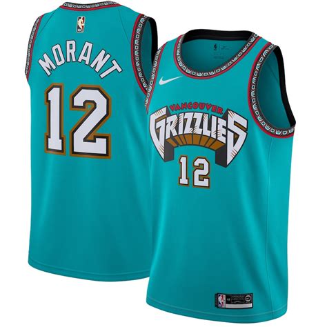 Men's Nike Ja Morant Turquoise Memphis Grizzlies Hardwood Classics ...