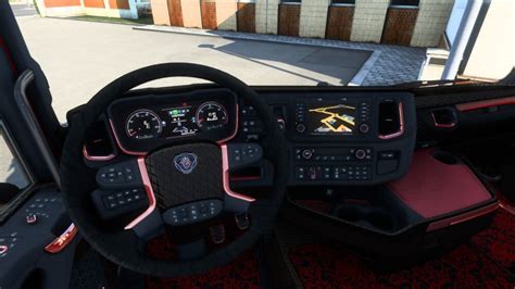 Red Interior for Scania S & R 2016 | ETS2 mods