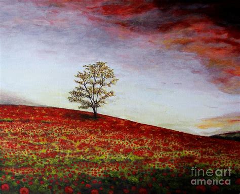 Lonely Tree Painting by Judy Kirouac