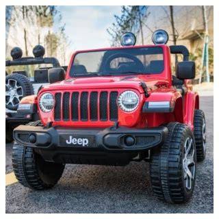 Kids 12V Electric Ride On Car Official Jeep Wrangler Rubicon 2.4G Remote 2 Seat Red | Toyzz