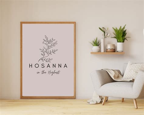 Hosanna In The Highest Wall Art Poster Modern Christian Art | Etsy