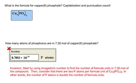 Solved What is the formula for copper(II) phosphate? | Chegg.com