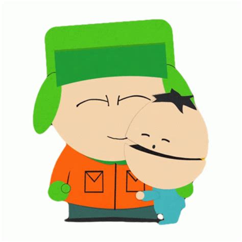 Hugging Kyle Broflovski Sticker - Hugging Kyle Broflovski Ike Broflovski - Discover & Share GIFs