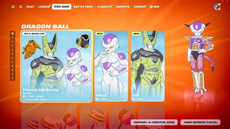 Frieza and Cell in Item Shop Fortnite x Dragon Ball - YouTube