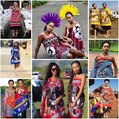 Traditional Slay: Women of eSwatini, Southern Africa, wear variations of the Swati Emahiya ...