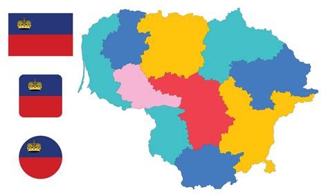 Map and flag of Lithuania 8212282 Vector Art at Vecteezy