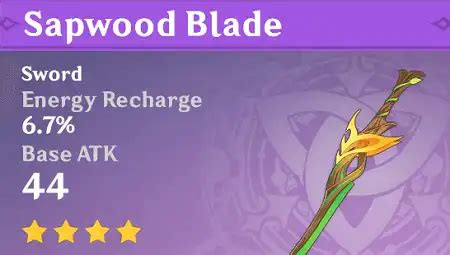 Sapwood Blade - Materials, Effect, and Best Characters - Irvgame.com