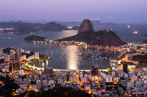 Rio De Janeiro, Sugarloaf Mountain by Sunset Stock Photo - Image of beach, panorama: 56653010