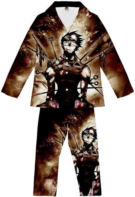 Pajamas 2 Pieces Naruto Character Anime Long Sleeve Summer Pajamas Set Mens Womens Cosplay 3D ...