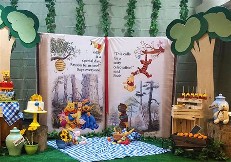 Winnie The Pooh Giant Book Backdrop // DIGITAL FILE Only // | Etsy | Winnie the pooh birthday ...