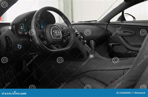 Interior of a Bugatti Chiron Editorial Photo - Image of vehicle, black ...